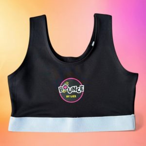 Crop top "Stars" zwart/wit