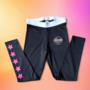 Sportlegging "Stars" zwart/wit