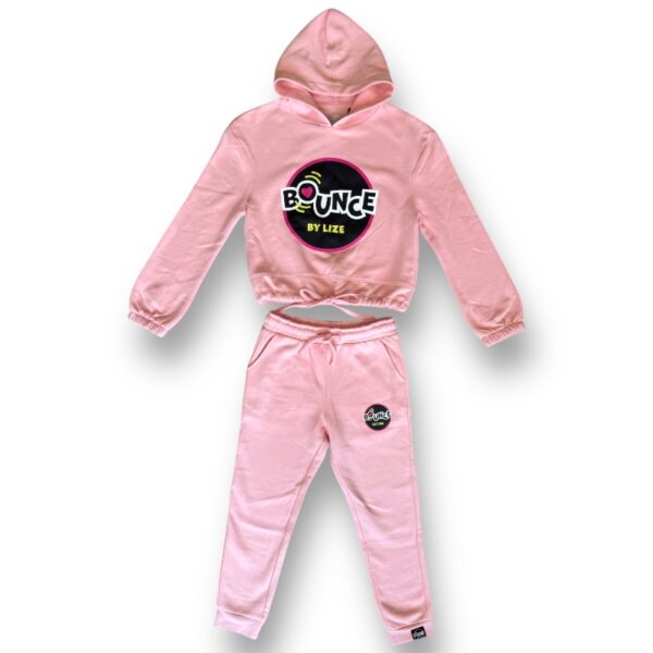 Kids Fitted Joggers (Soft Pink & Zwart) - Afbeelding 4