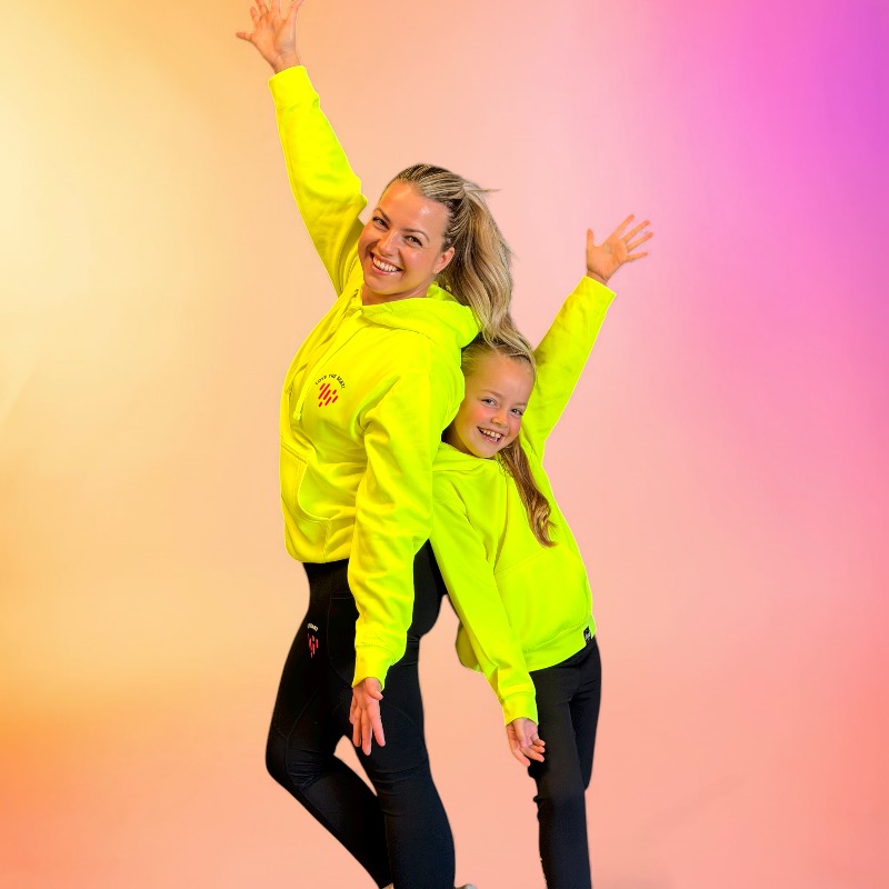 Volwassen hoodie neon glow