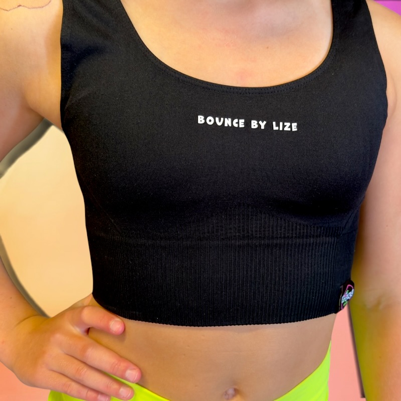 Bounce tropical croptop adults zwart (one size) - Afbeelding 3