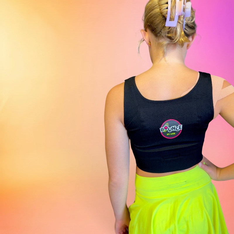 Bounce tropical croptop adults zwart (one size) - Afbeelding 6