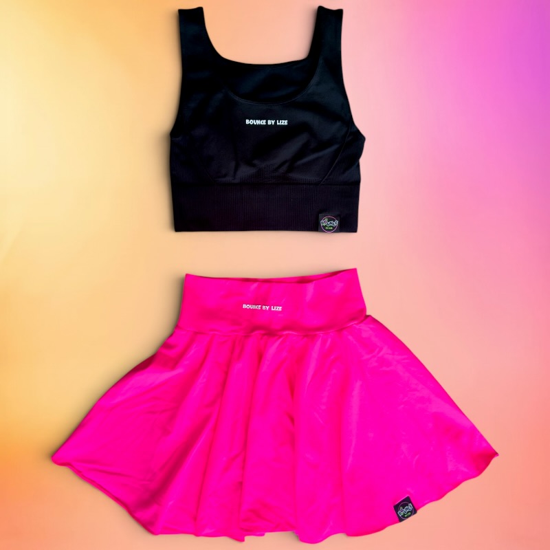 Bounce tropical croptop adults zwart (one size) - Afbeelding 4
